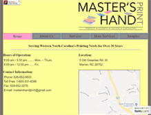 Tablet Screenshot of mastershandprint.com